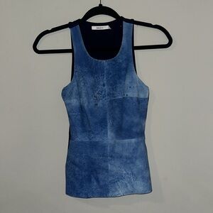 Excellent Condition. Bailey 44 Suede Blue Sleeveless Top